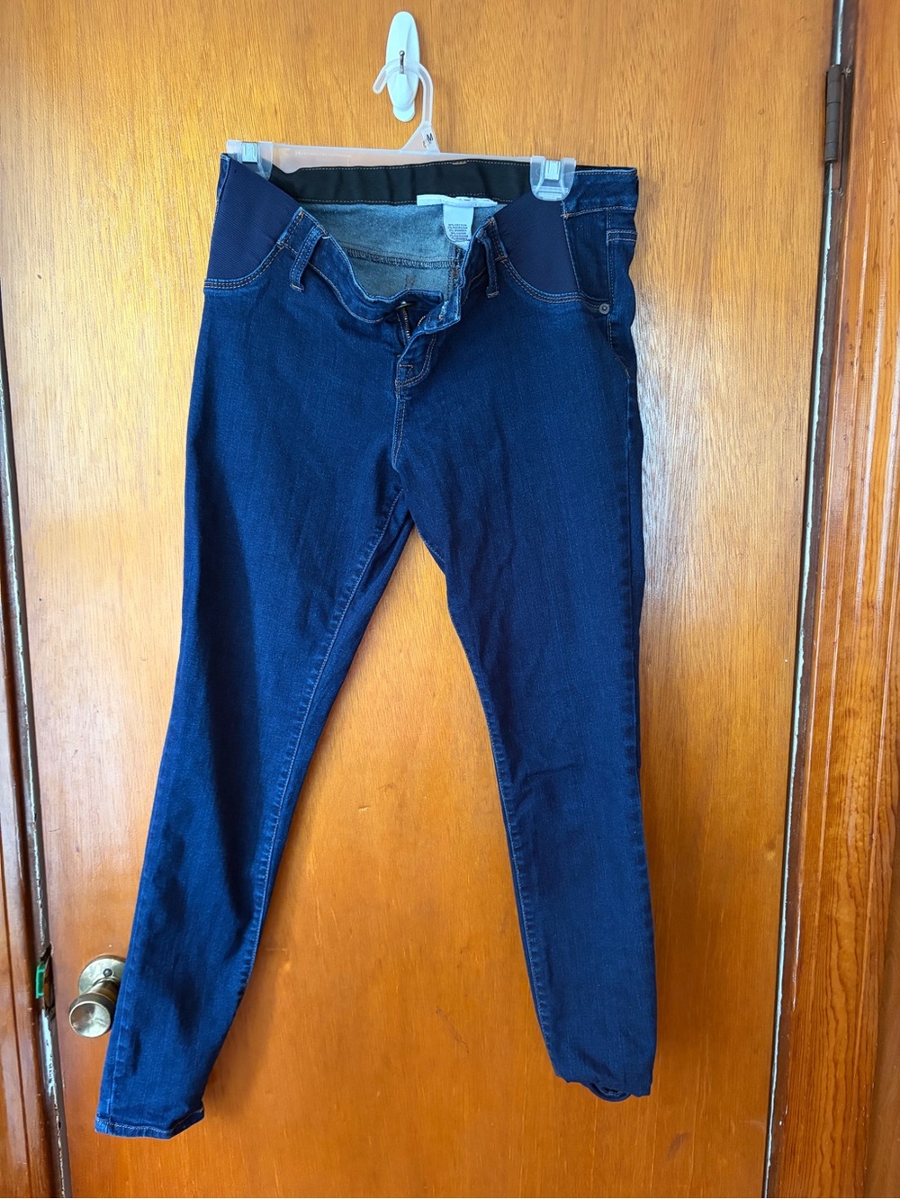 Dark Blue Women’s Maternity Jeans - Stretch Skinny Fit